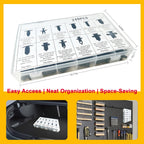 Car Bumper Retainer Clips Kit - Auto Plastic Rivets & Push Fasteners Set