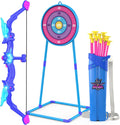 Kids Bow and Arrow Toy, Angel Light Up Archery Set W/ 10 Suction Cup Arrows, Targets & Quiver, Outdoor/Indoor Games