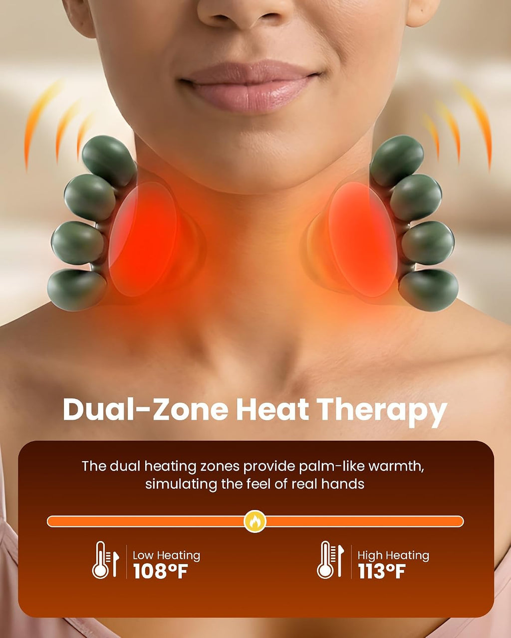 Neck Massager with Heat - Neck and Back Shiatsu Massager for Relieve Fatigue, Deep Tissue Portable Neck and Shoulder