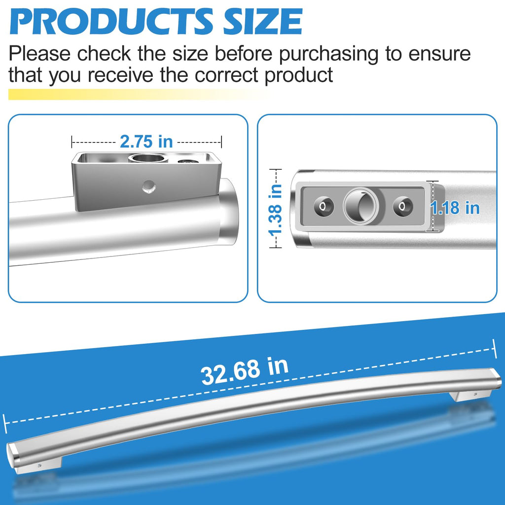 WR12X21070 Refrigerator Door Handle for GE Refrigerator Handle Replacement