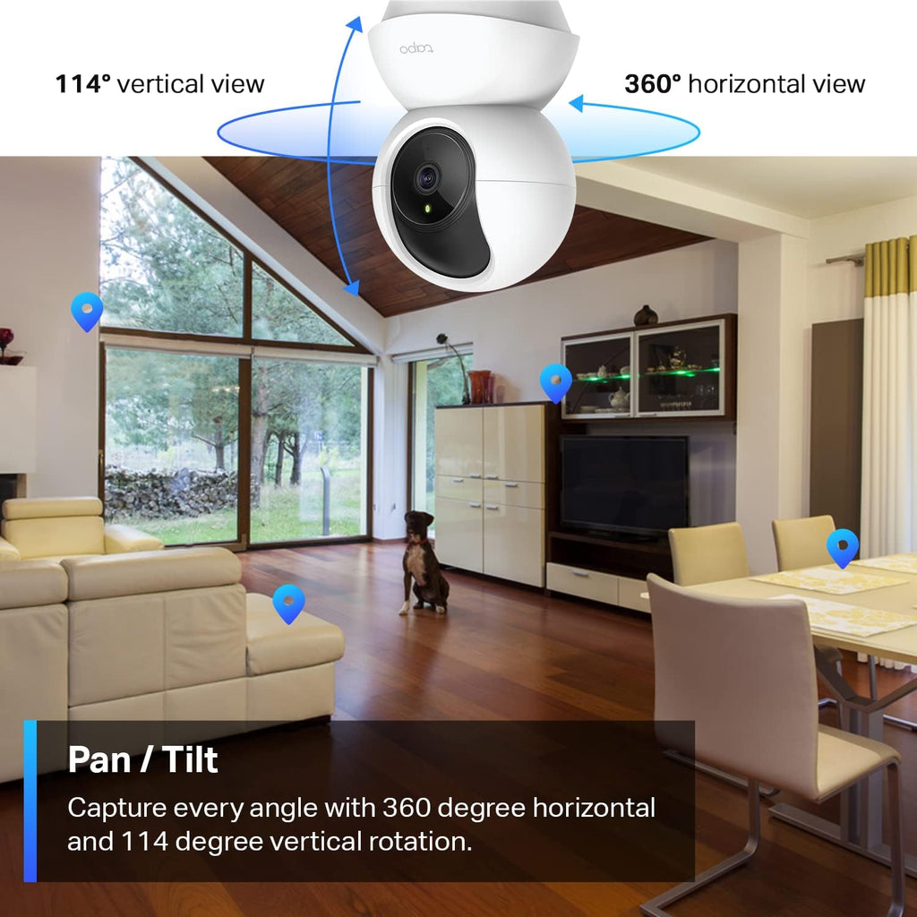 TP-Link 2K Pan Tilt Security Camera for Baby Monitor, Dog Camera w/Motion Detection, 2-Way Audio Siren, Night Vision