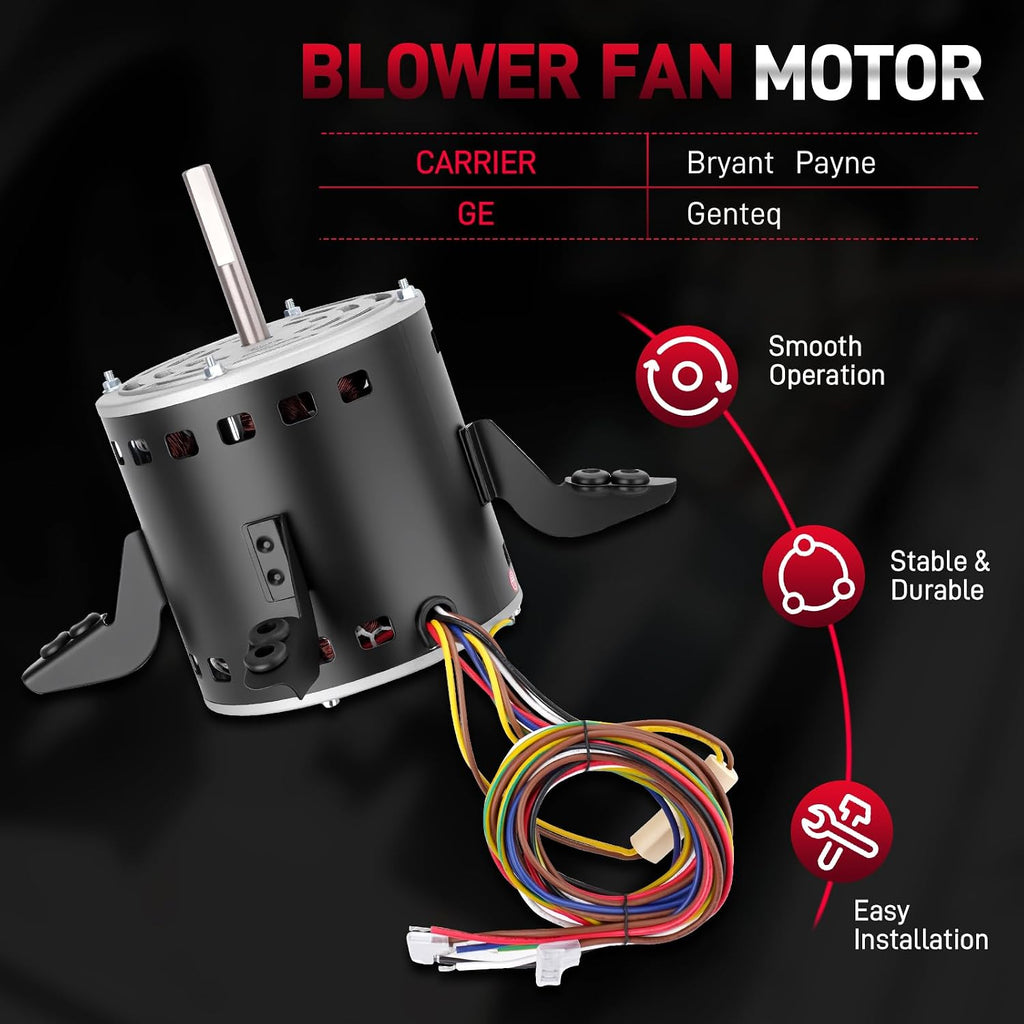 82113 Blower Fan Motor Compatible with Carrier Bryant Payne Furnace HC45TE113 HB46TR113 HC45TQ113, 5KCP39PGV623CS Fan Motor Compatible with GE Genteq Replace#Y7L623F515S