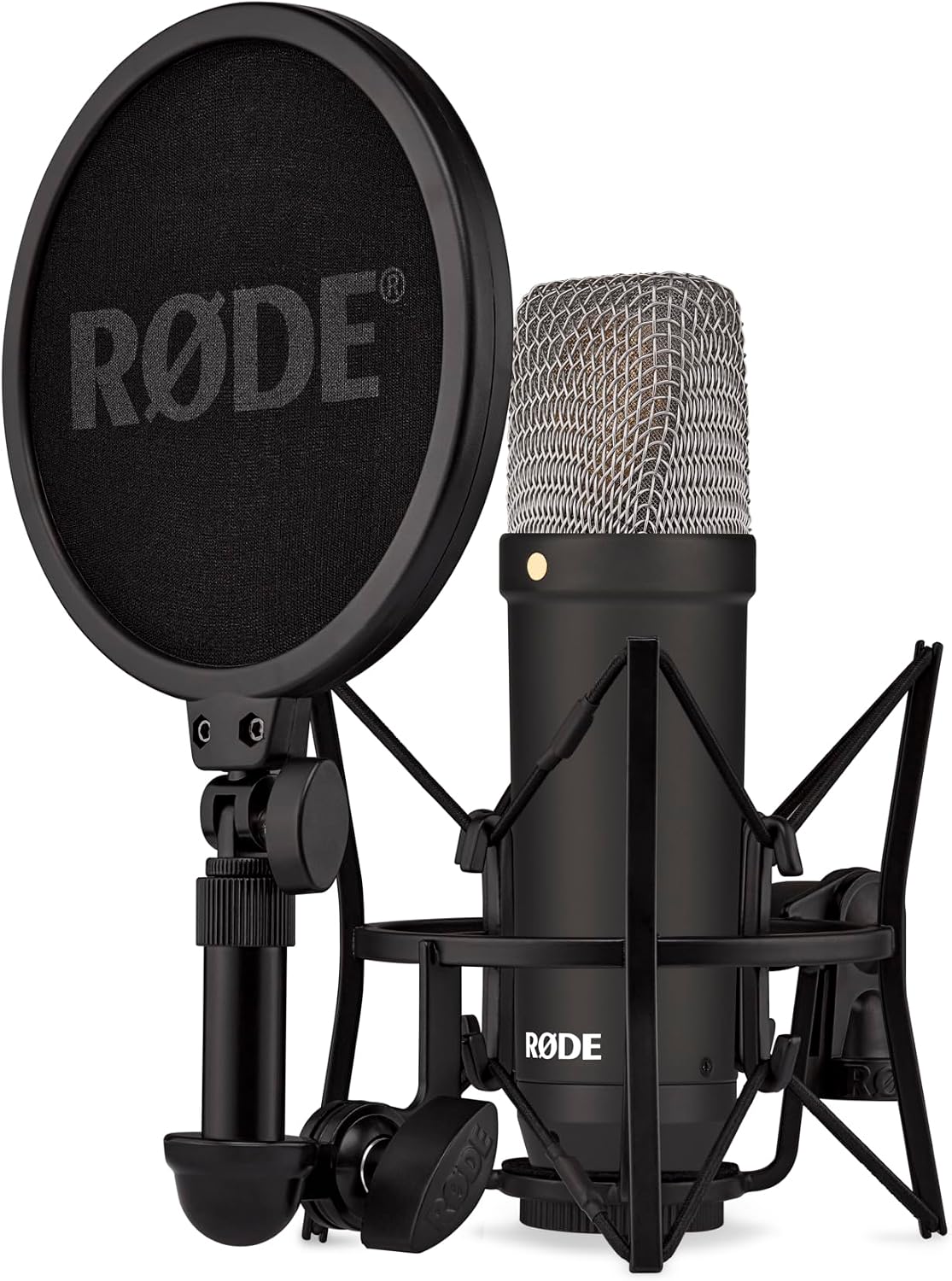 RØDE NT1 Signature Series Large-Diaphragm Condenser Microphone with Shock Mount, Pop Filter and XLR Cable for Music