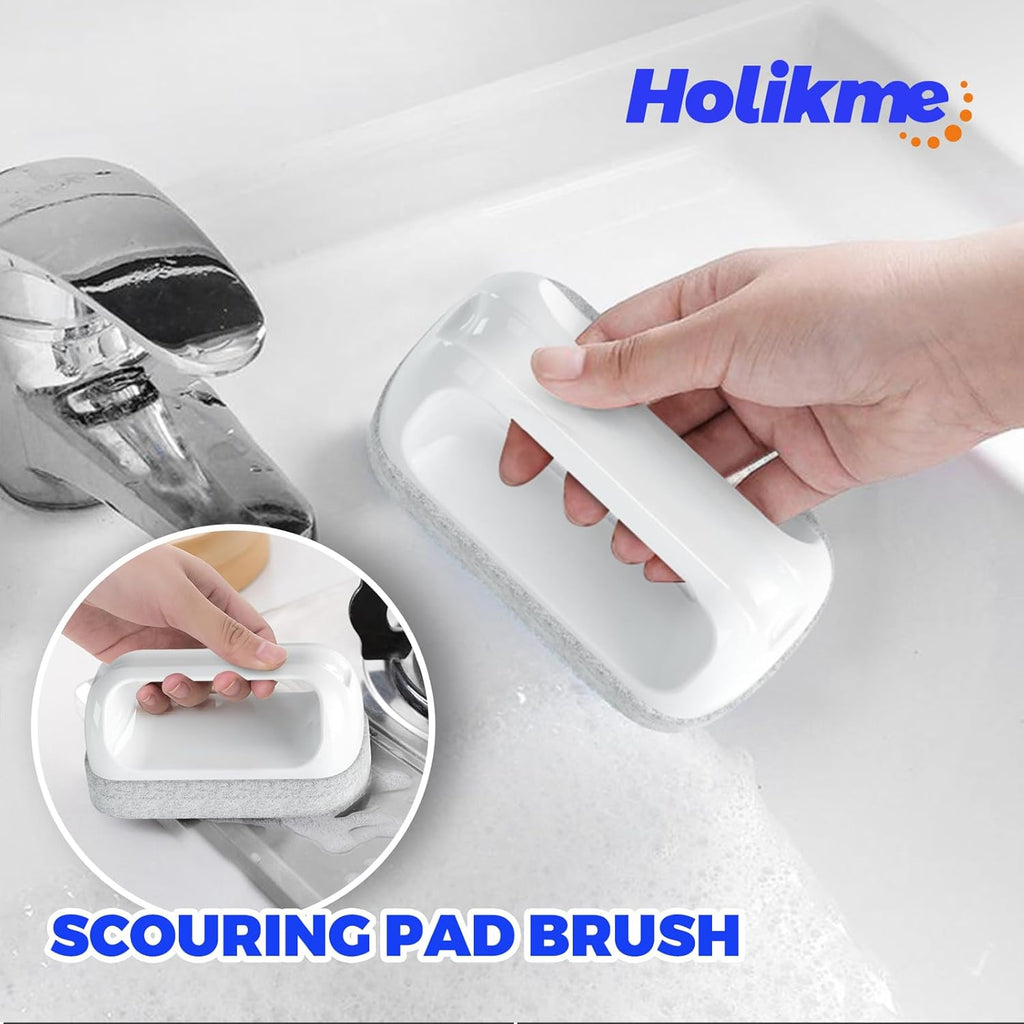 Dish Brush Cleaning Brush Set for Cleaning Groove Gap,White | Dish Brush Set Cleaning Brush Set, Scouring Pad for