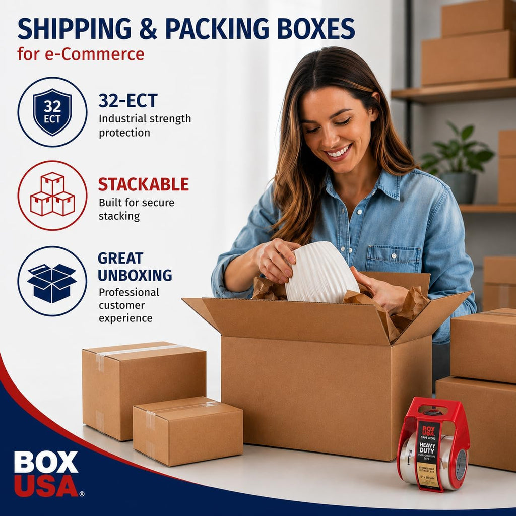 Small Shipping Boxes Holds 65lbs, 9x6x3 100-Pk for Shipping