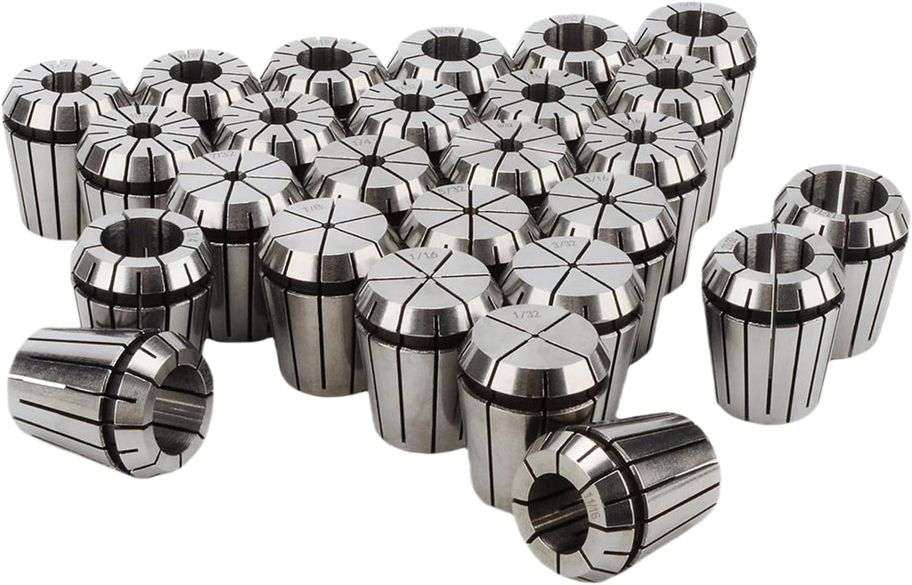 26 Pcs ER32 Spring Collet Set, 1/32-13/16" Size Shank Chuck, CNC