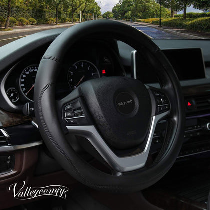 Microfiber Leather Steering Wheel Cover Large-Size for F150 F250 F350 Ram 4Runner Tacoma Tundra Range Rover Model S X
