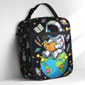 Lunch Bag Kids, Space Astronaut Insulated Lunch Box, Reusable Thermal Cooler Tote for Kids, Back to School