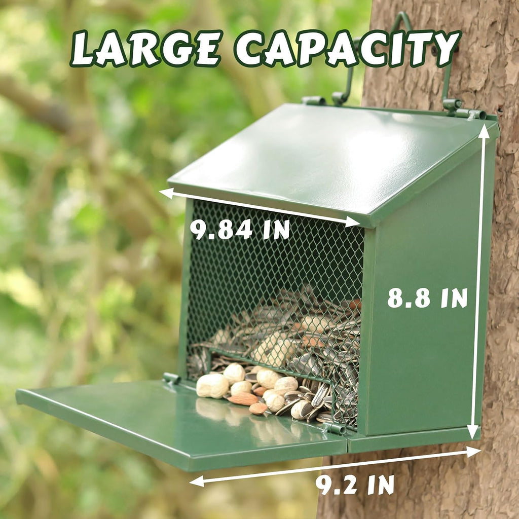 Metal Squirrel Feeder, Squirrel Feeders for Outside
