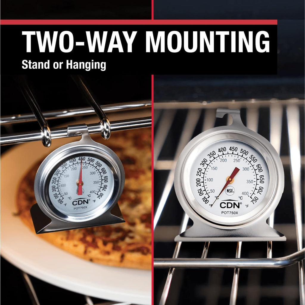 High Heat Oven Thermometer | ProAccurate | NSF Certified | 100-750°F Range | For Broiling, Roasting, High-Temp