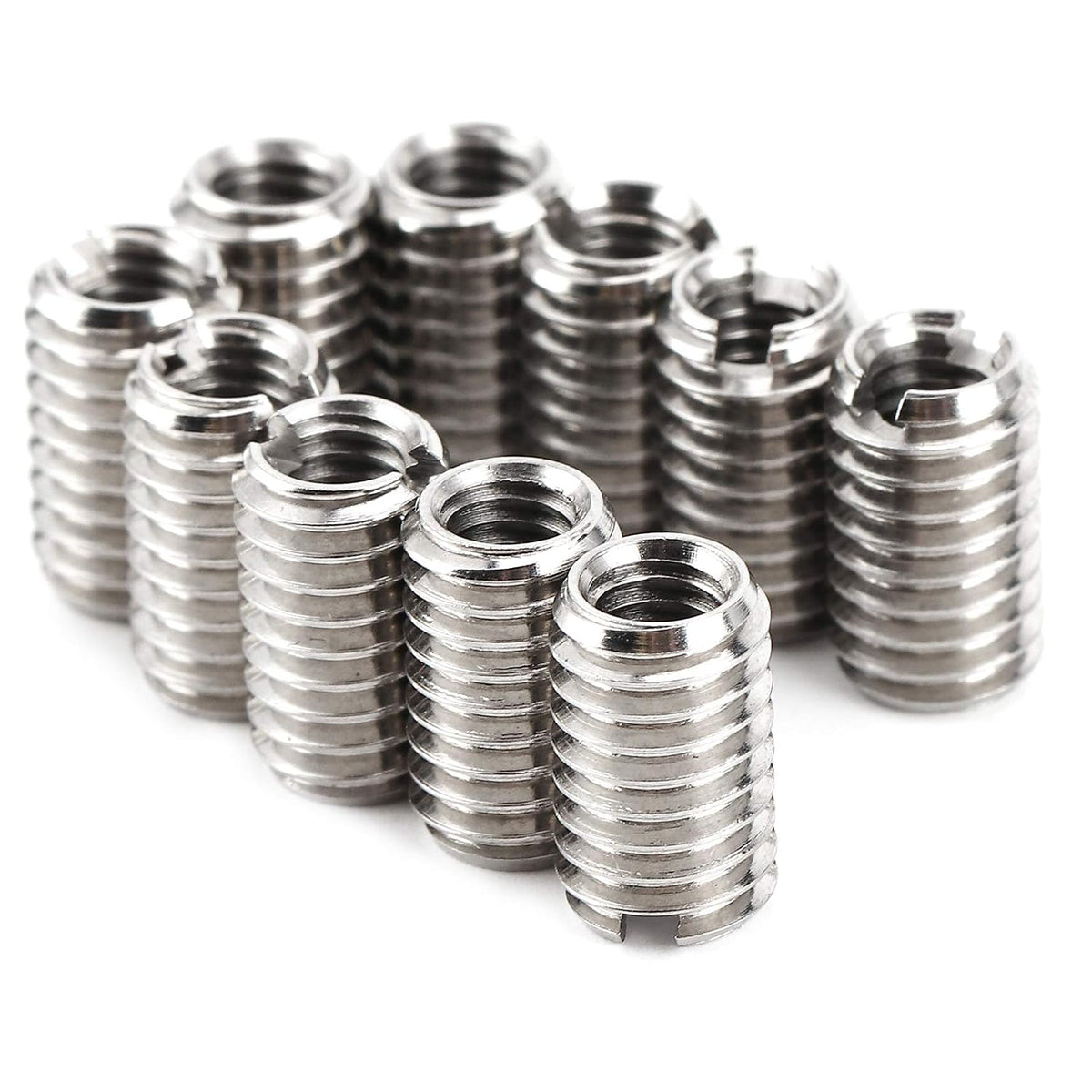 BORDSTRACT 10pcs Self Tapping Thread Inserts,M4x0.7-M6x1