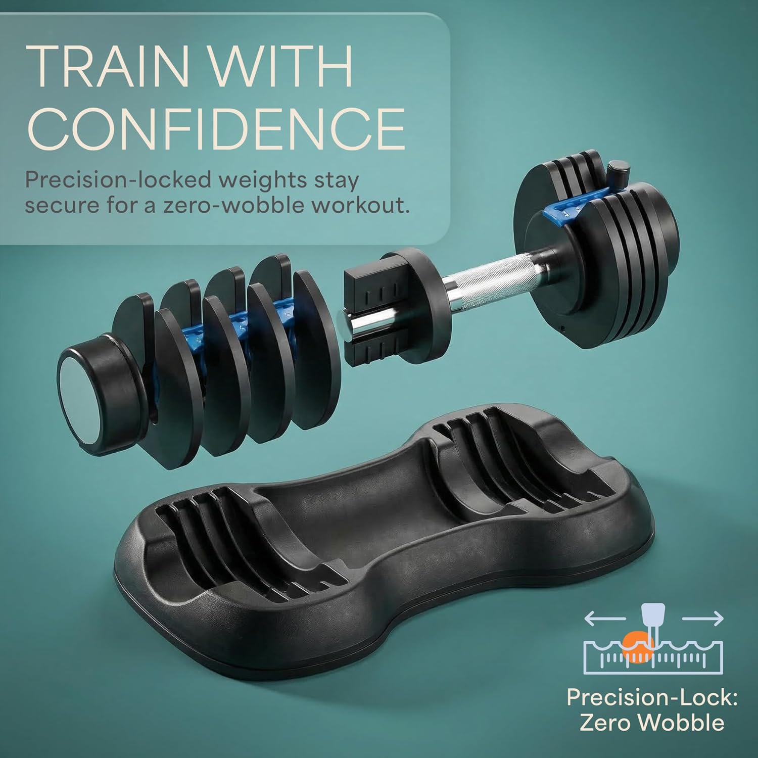 Adjustable Dumbbells, Single or 2pcs, Up to 55 lbs & 3-in1 option | Quick-change weight system with included rack —