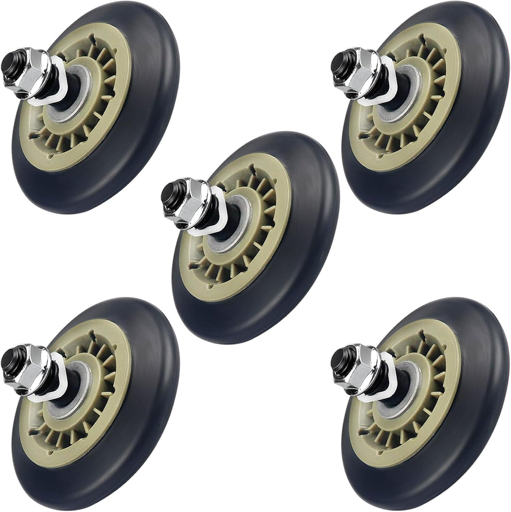 5 Pack 134715900 Drum Support Roller Clothes Dryer Repair Kit Compatible With Elect-rolux Frigi-daire Dryer Maintenance Kit Drum Support Wheel Replaces 5304523155 4961000 AP6979841 PS12746506