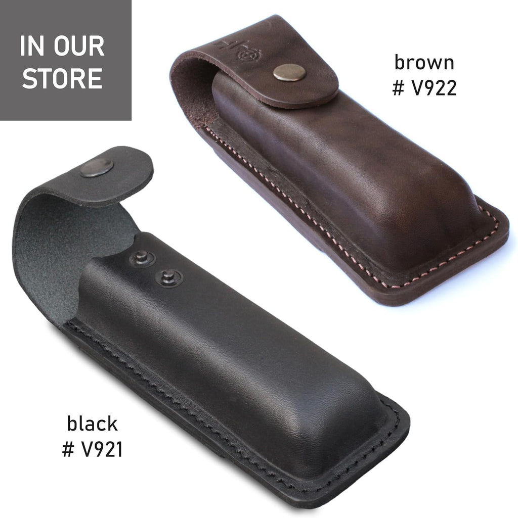 Leather Knife Sheath For Folding Knife Holster For Pocket Knife With Belt Loop, Huntsman Knife Pouch Multitools