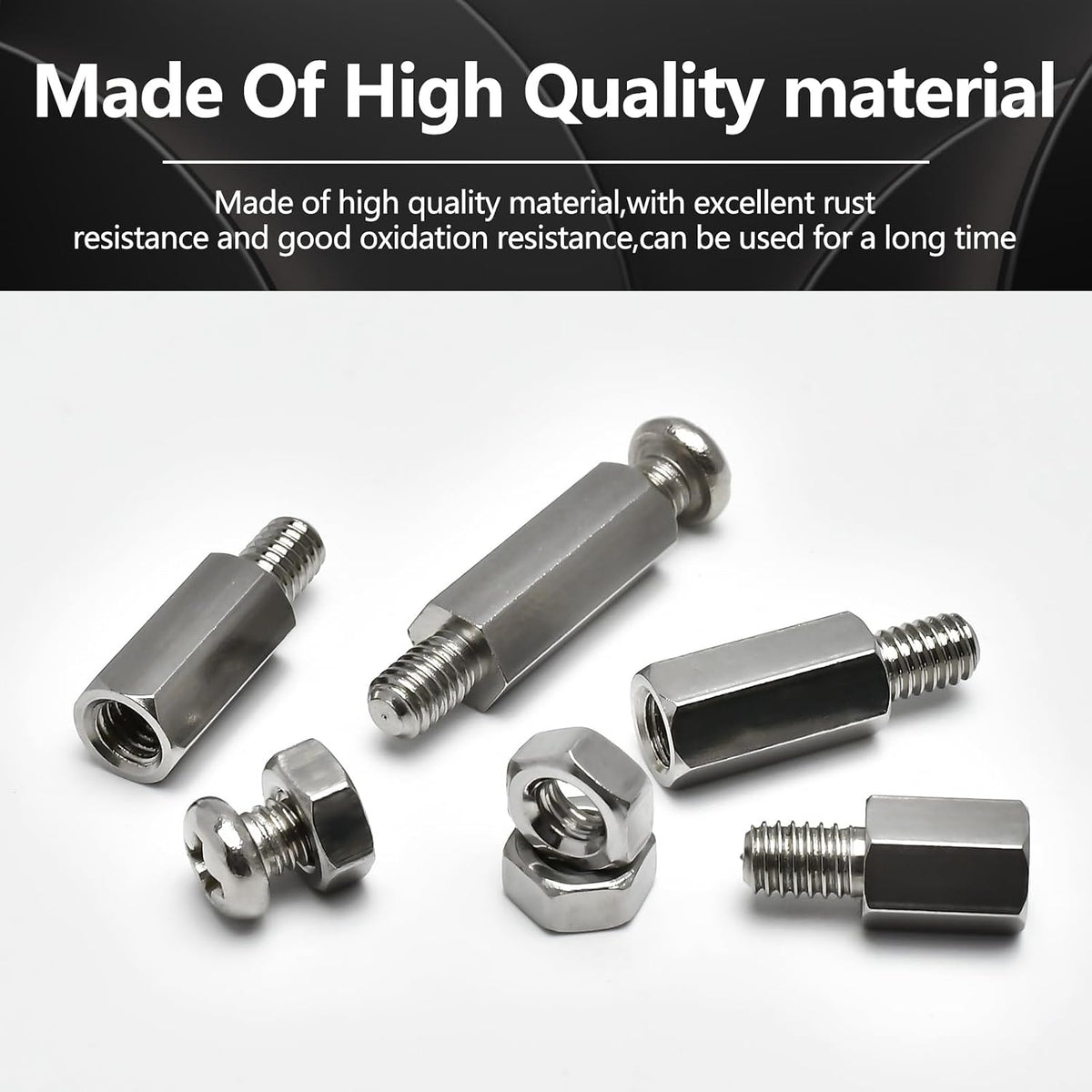 210 Pieces Hex Standoff Spacers M4 304 Stainless Steel Male Female Metric Thread Spacer Motherboard Prototyping Accessories for PCB, Quad Copter Drone, Computer & Circuit Board Assortment Kit