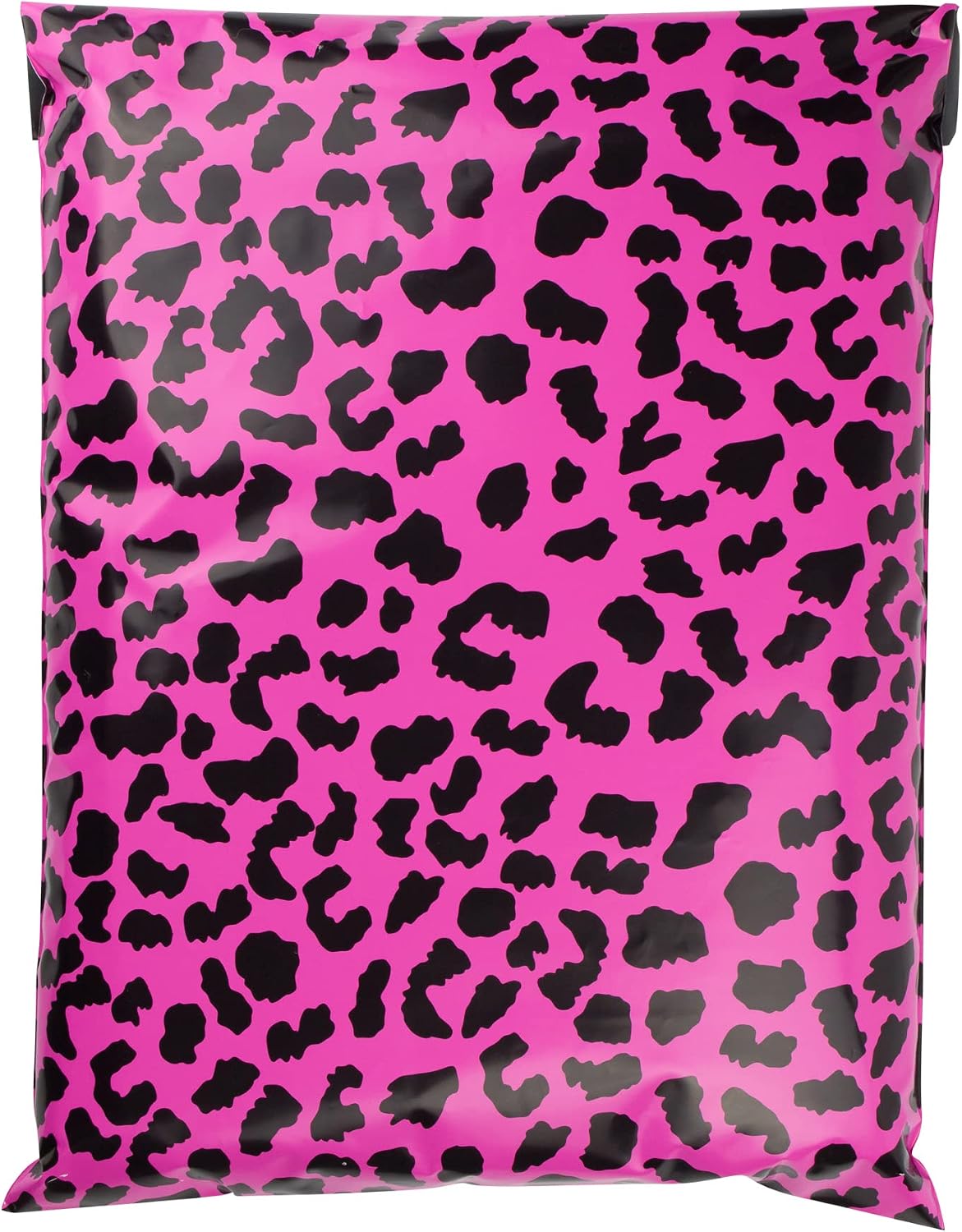 100 Poly Mailers 10x13 - Hot Pink Cheetah -Shipping Bags