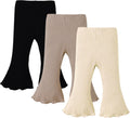 Baby Girl Flare Pants 3 Pack Ribbed Toddler Bell Bottoms 6M-3T