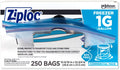 Ziploc Gallon Freezer Bags, Grip n Seal, 250 Count
