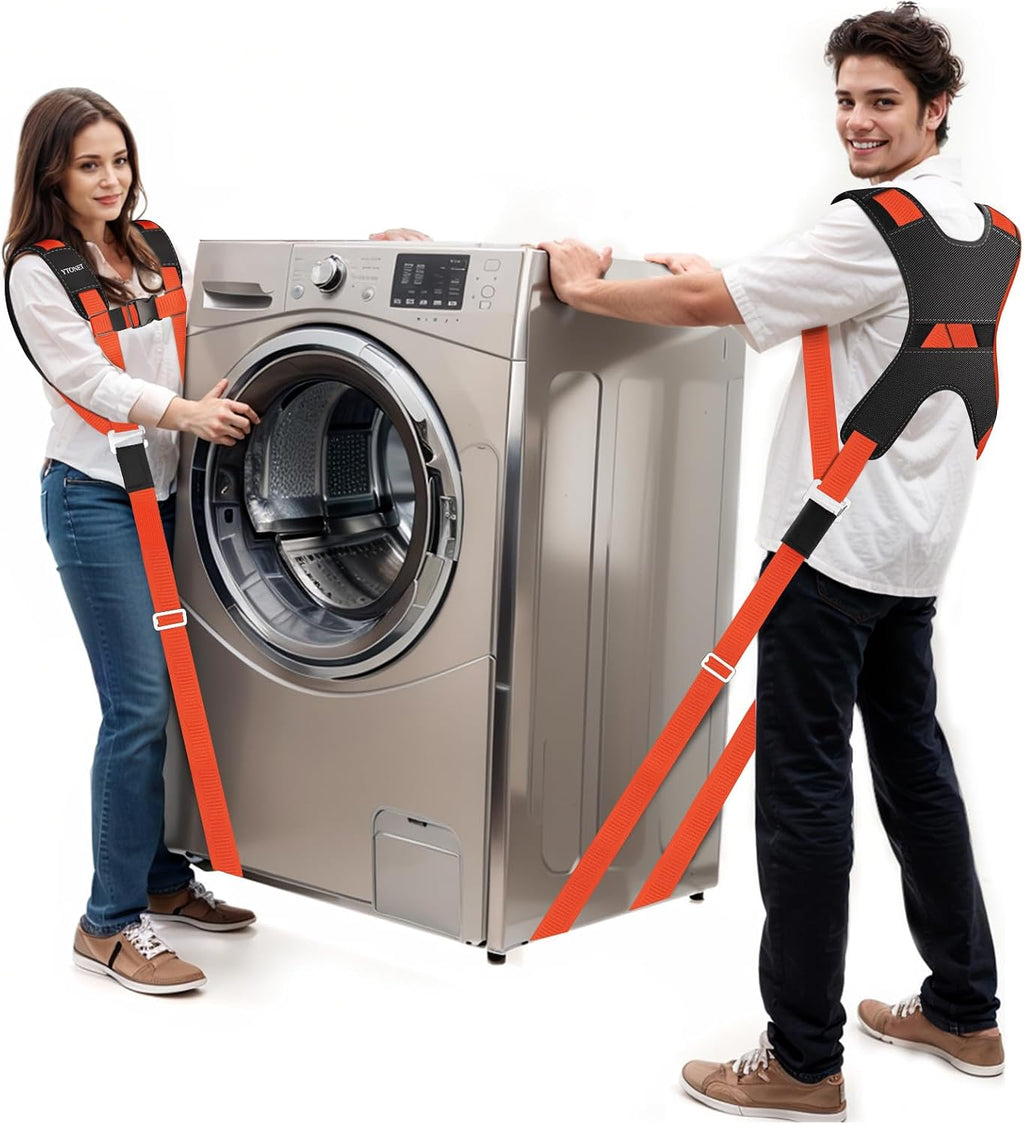 Furniture Moving Straps for Lifting with Back Support, Round Sling | 2-Person Lifting and Moving System, Appliance