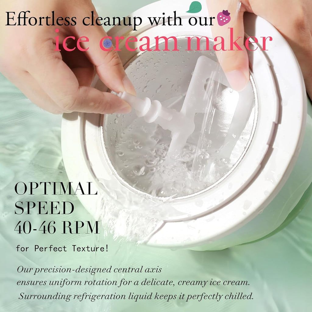 Ice Cream Maker, DIY Visualization Electric for Gelato & Sorbet 1QT