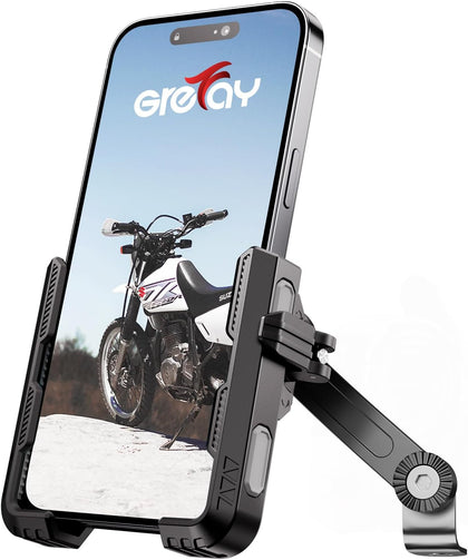 Motorcycle Phone Mount, 1S Quick Release. Anti Shake Motorbike Phone Holder for 4.0-7.0 Inch Smartphone for