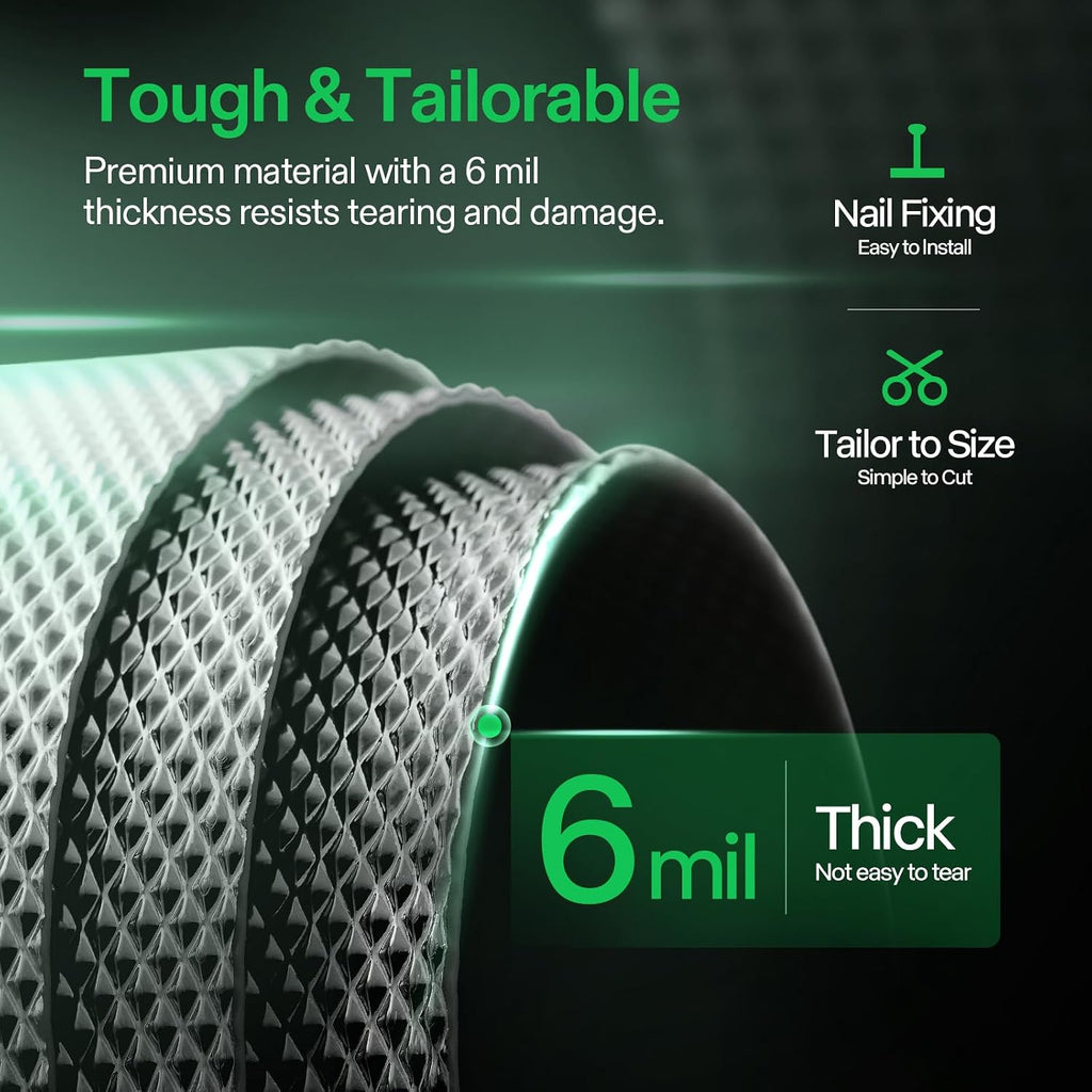 6 Mil Mylar Film Roll, 4 ft. x 100 ft. Diamond Film Foil Roll, Heavy-Duty Reflective Film for Grow Tent, Warm House