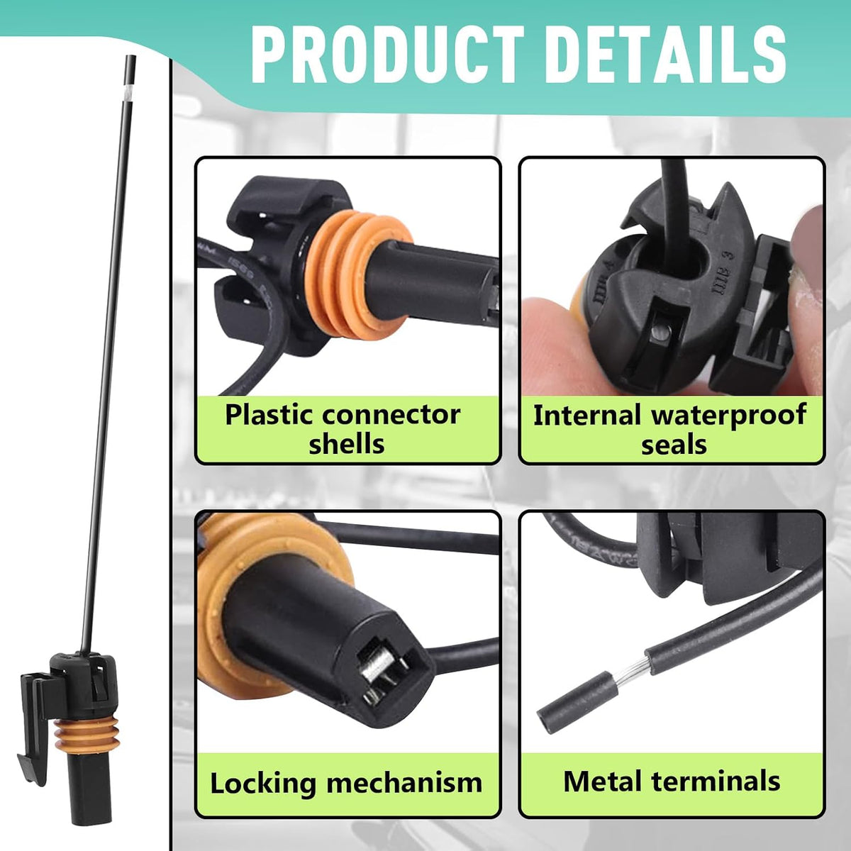 2-Pack Wire Connector Pigtail for LS Gen 4 Starter Motor Solenoid LS3