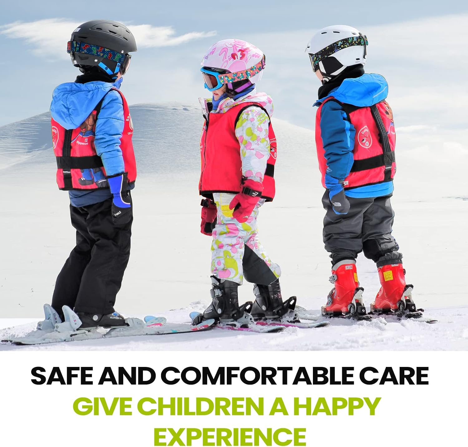 Lollipop Kids Ski Goggles UV Protection Snow Goggles | Anti-Fog Coating, Helmet-Compatible, Adjustable Strap