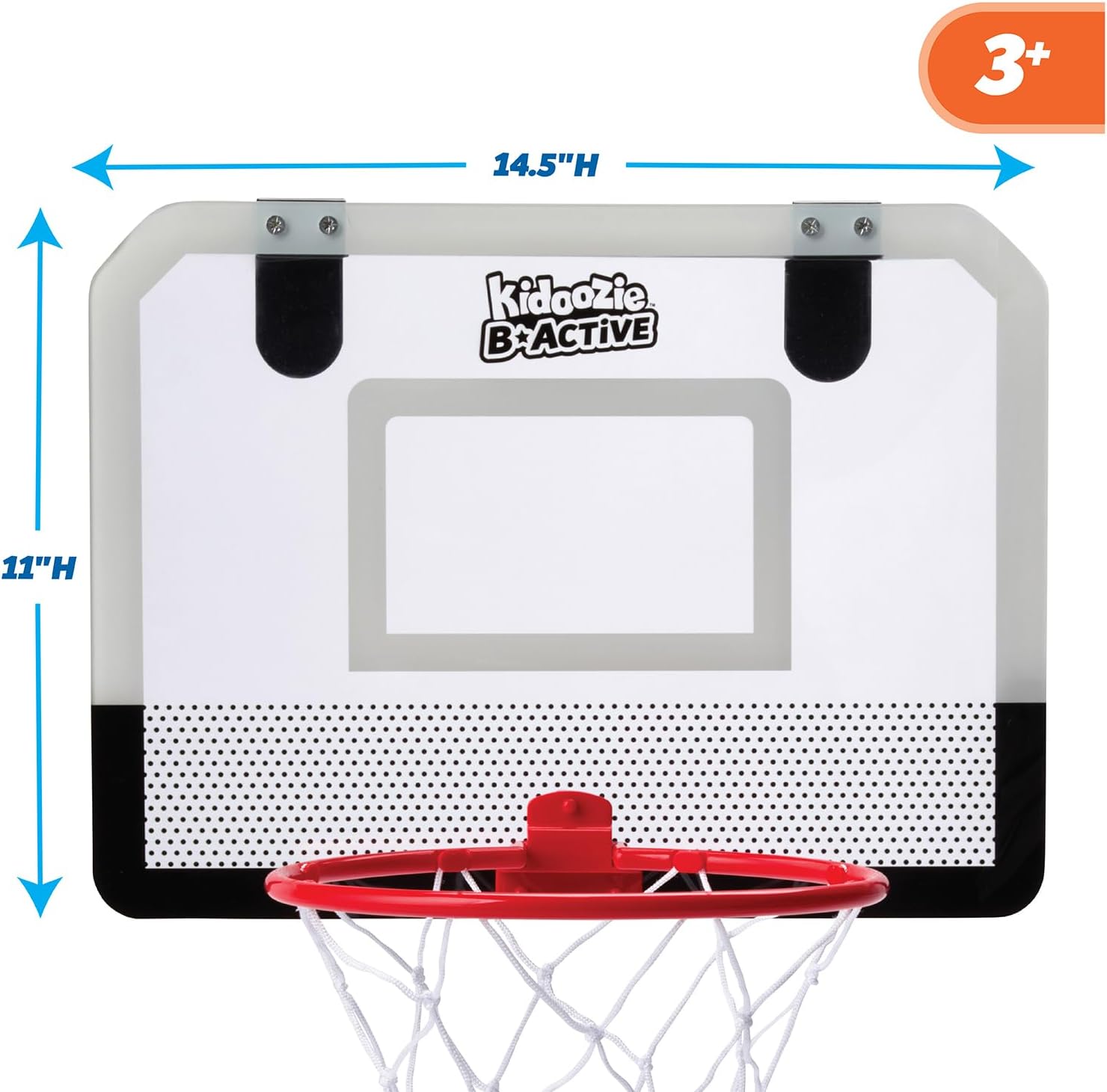B*Active Doorway Dunkers Basketball – Indoor Basketball Game with Backboard, Rim, Net, Mini Basketball, Pump &