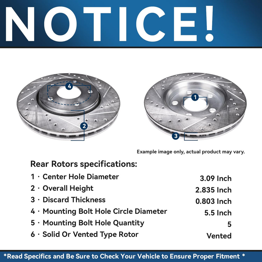 Brake Kit for 2006-2018 Dodge Ram 1500 2007-2009 Durango