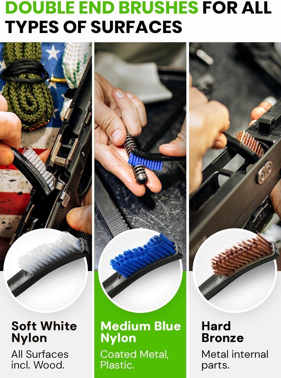 Bore Cleaner Gun Cleaning Kit For 12Ga / 5.56 / 9mm Gun Cleaning Snake, Gun Cleaning Supplies Incl. Gun Cleaning