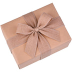 Natural Linen Wired Edge Ribbon,2.5 in x10Yd,for Gift Wrapping