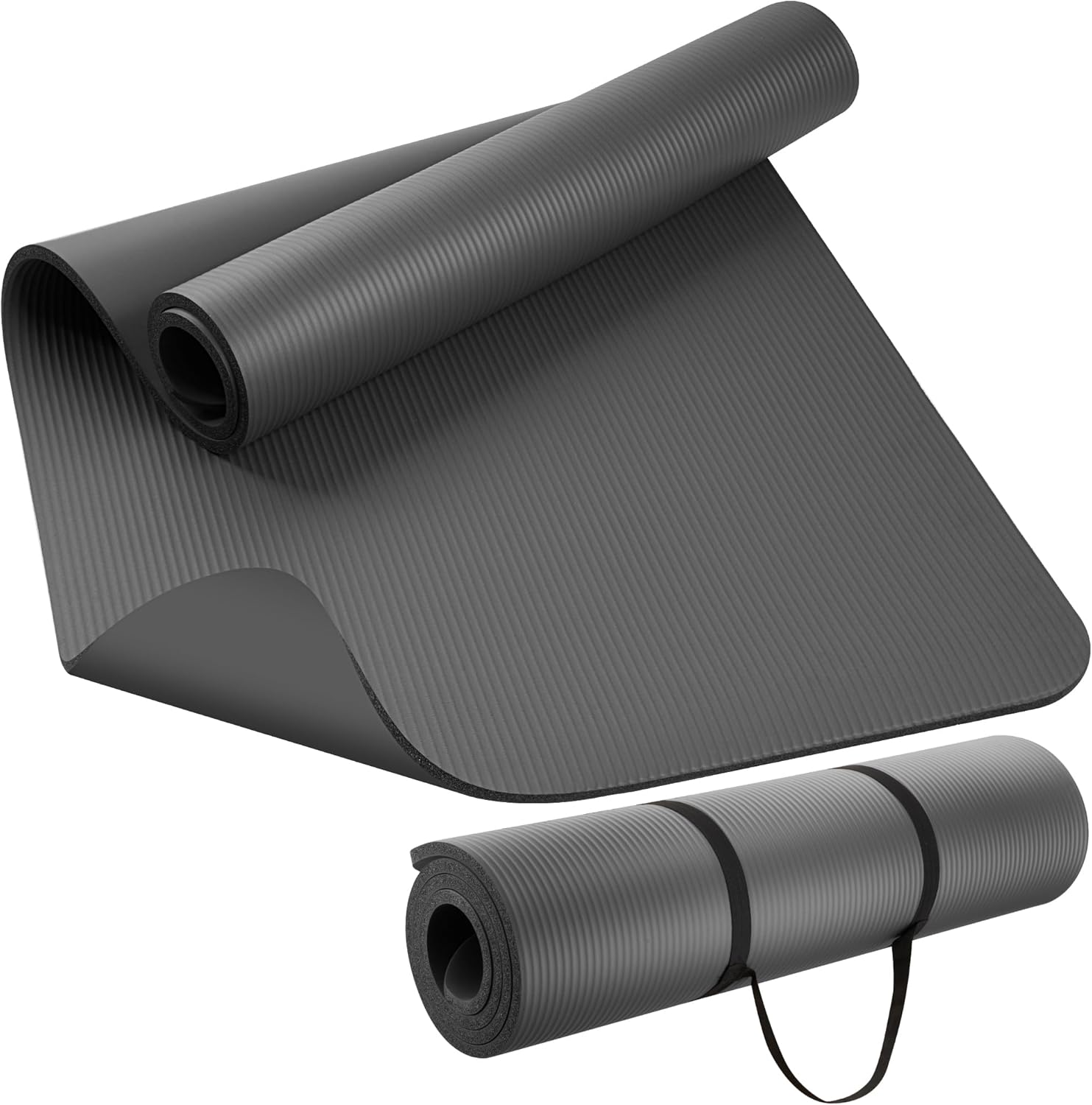 Extra Thick NBR Yoga Mat for Women & Men, 15mm Thick, 72”x32” Large Exercise Mat with Non-Slip Workout Mat for Yoga