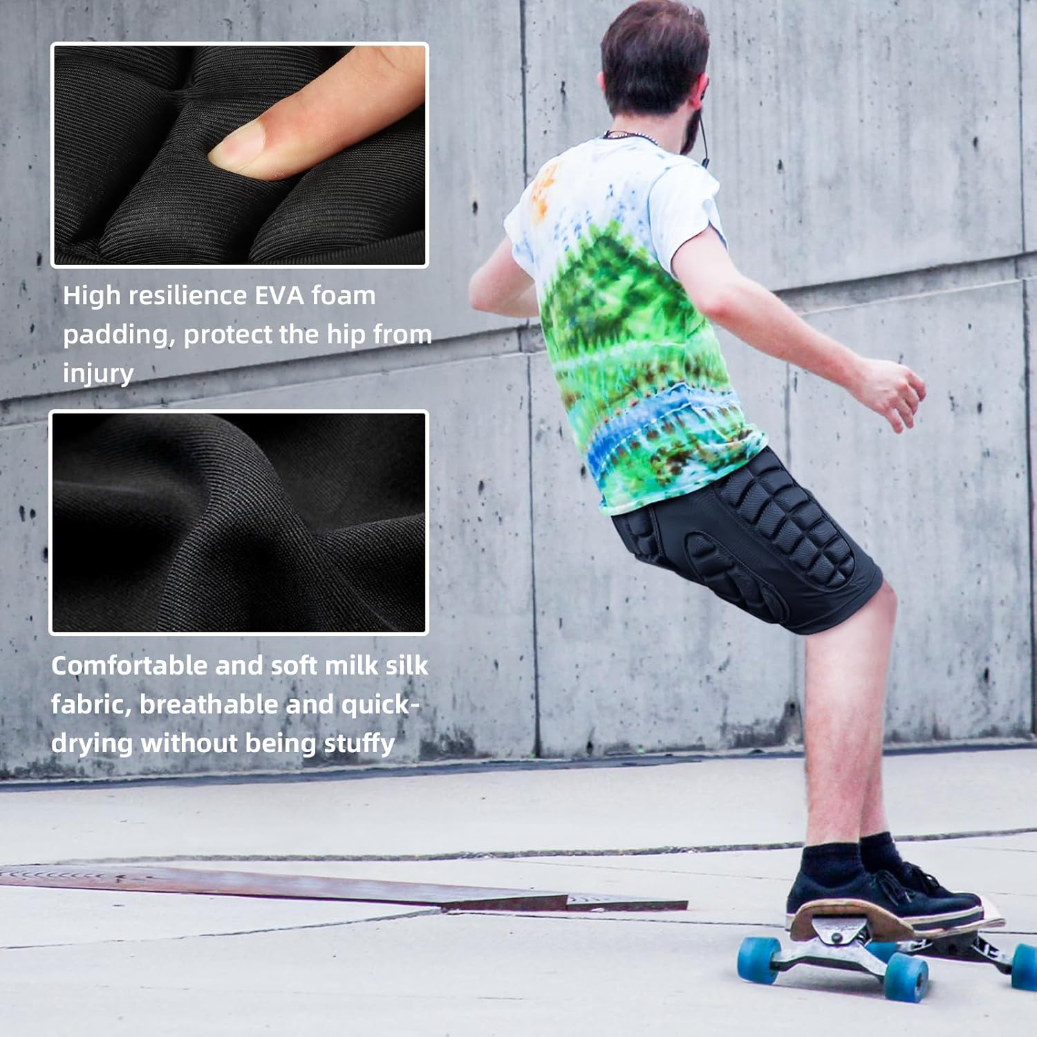 3D Hip Protection Eva Butt Pads Protective Padded Shorts Crash Pad Impact Gear for Skiing Skating Snowboarding