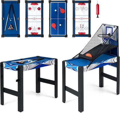 6-in-1 Multi Game Table, Combo Game Table w/Basketball, Billiards, Ping Pong, Hockey, Shuffleboard, Bowling, Adults