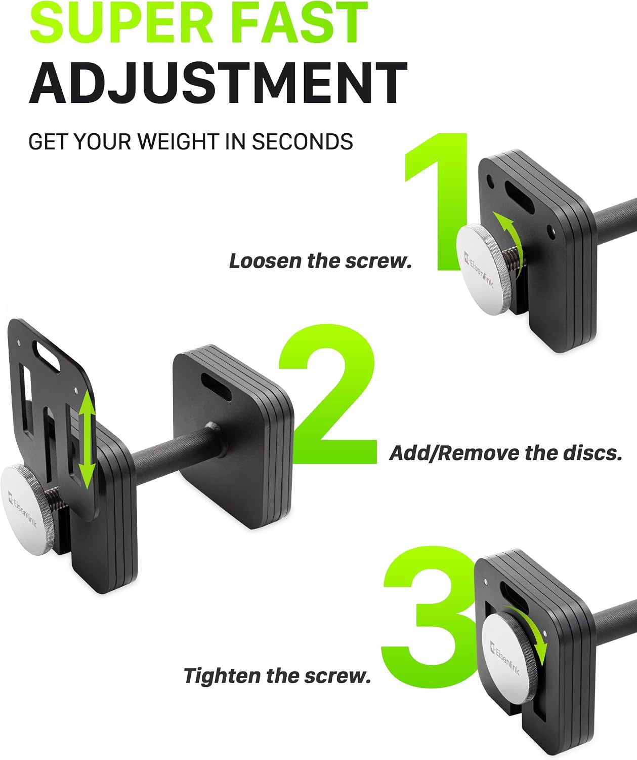 Adjustable Dumbbell Set, 10-50/80lb, 5lb Increments, Quick-Lock | Square Weight Dumbbells for Home Gym Fitness