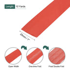 1 Inch Double Fold Bias Tape 10 Yards Polyester Binding Tape Bulk Red