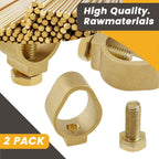BaYiToo 2 Pcs Direct Burial Ground Rod Clamp