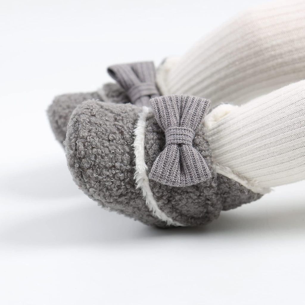 Baby Booties for Boys Girls with Soft Lining Non Slip Gripper Newborn Infant Slipper Socks Toddler First Walker Crib
