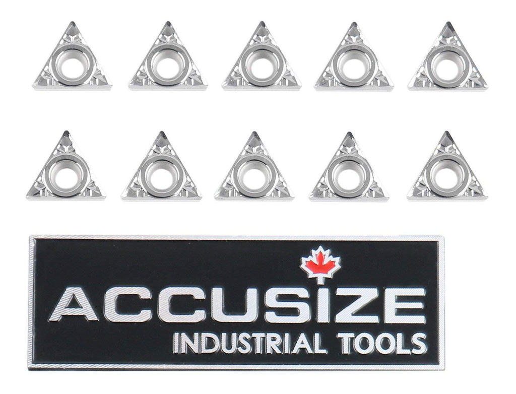 Accusize TCGT21.51-LH Carbide Inserts for Aluminum, 10 Pcs/Box