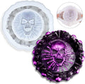 Resin Mold, Silicone Ashtray Mold Halloween Skull DIY Craft Gift Epoxy Resin Casting Molds Keletons Jewelry Storage