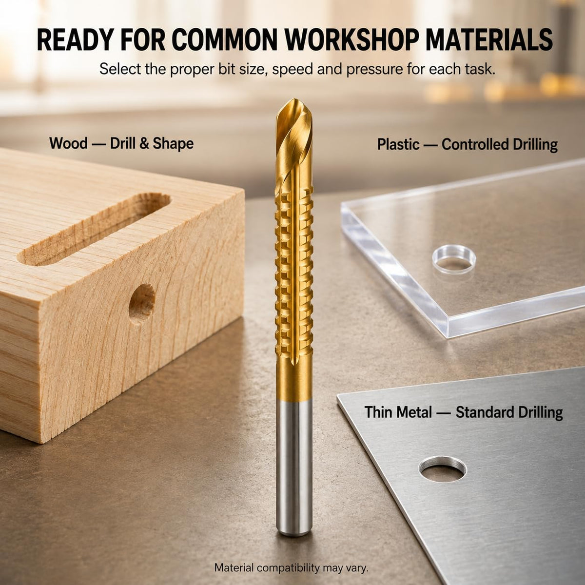 6PCS M35 Cobalt Drill Bit Set, HSS Twist Bits for Stainless Steel，1