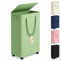 Slim Laundry Hamper with Wheels,20 Gal (75L) Rolling Laundry Basket with lid and wheels Clothes Hamper Foldable Tall