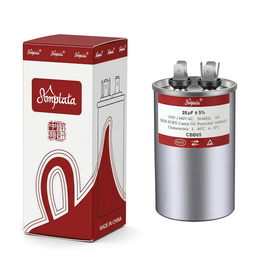 [UL Tested] AC Capacitor, 25 uf CBB65 HVAC Capacitor for AC Unit