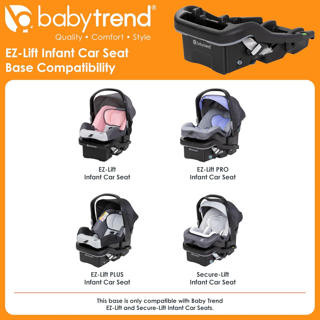EZ-Lift Plus Infant Car Seat Base, Black – Secure Click-in Attachment, Adjustable Recline Positions, Easy-Leveling