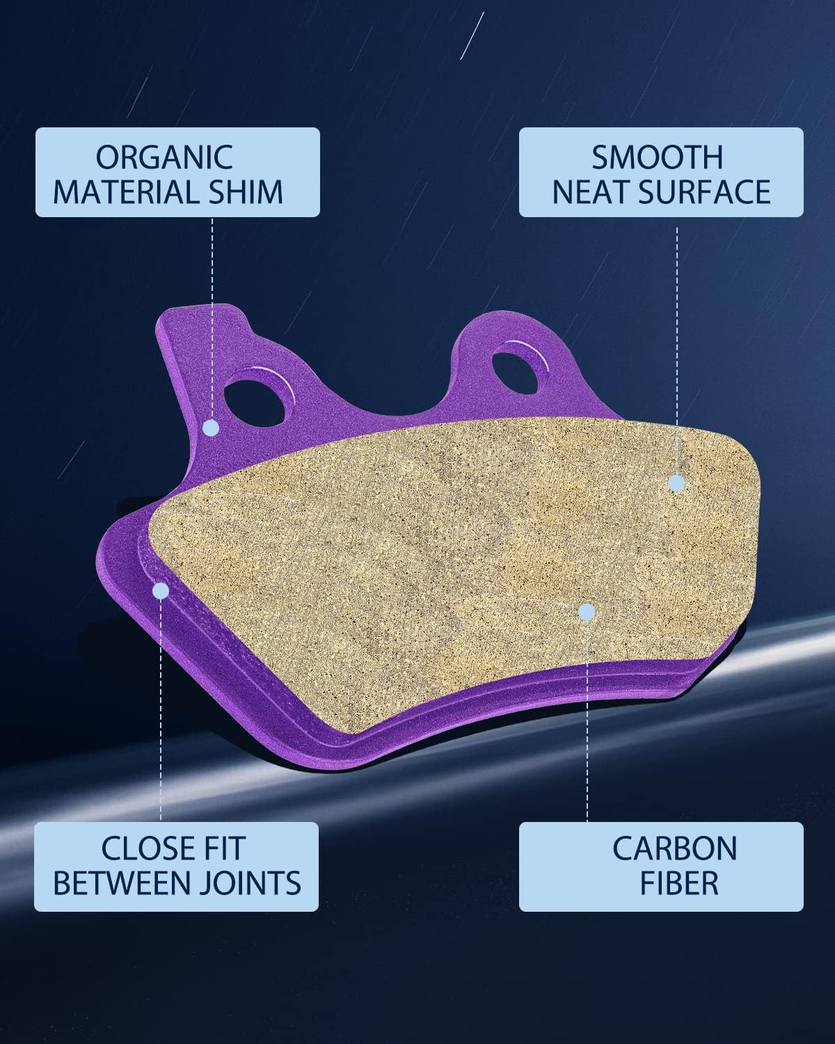 ECCPP Brake Pads For 2000-2007 Electra Glide Ultra Classic Road King