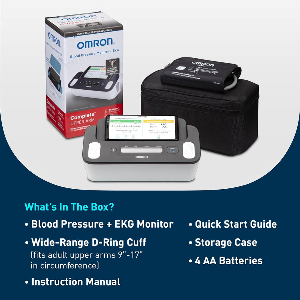 Complete 2-in-1 Blood Pressure Monitor + EKG for Home Use & Upper Arm Blood Pressure Cuff - #1 Doctor & Pharmacist