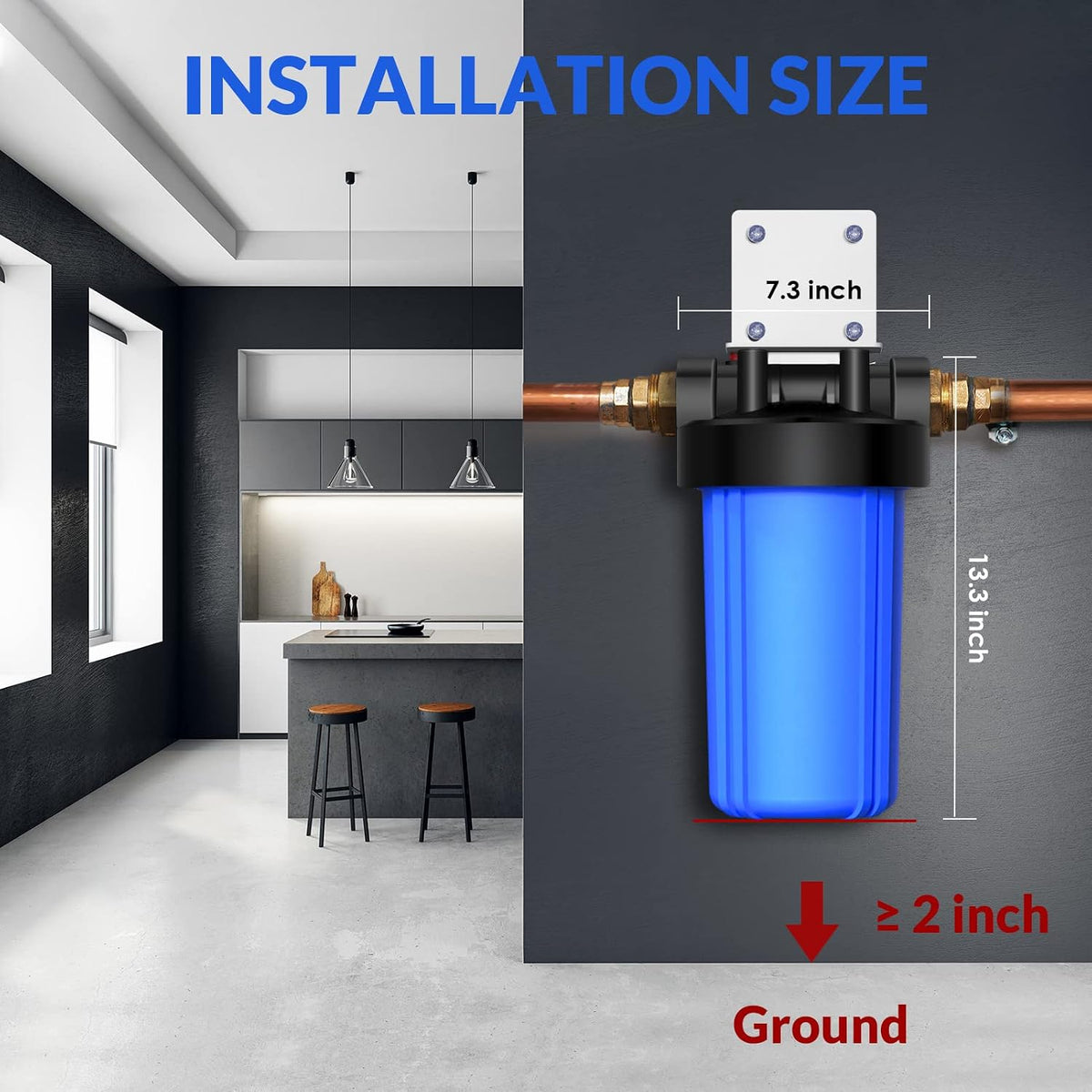 DB10P 10" *4.5" Whole House Sediment Water Filter Housing