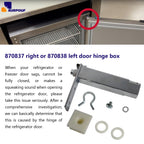 2Pack TOP Door Hinge Cartridge Fits for True Both (870837 Right & 870838 Left Side)