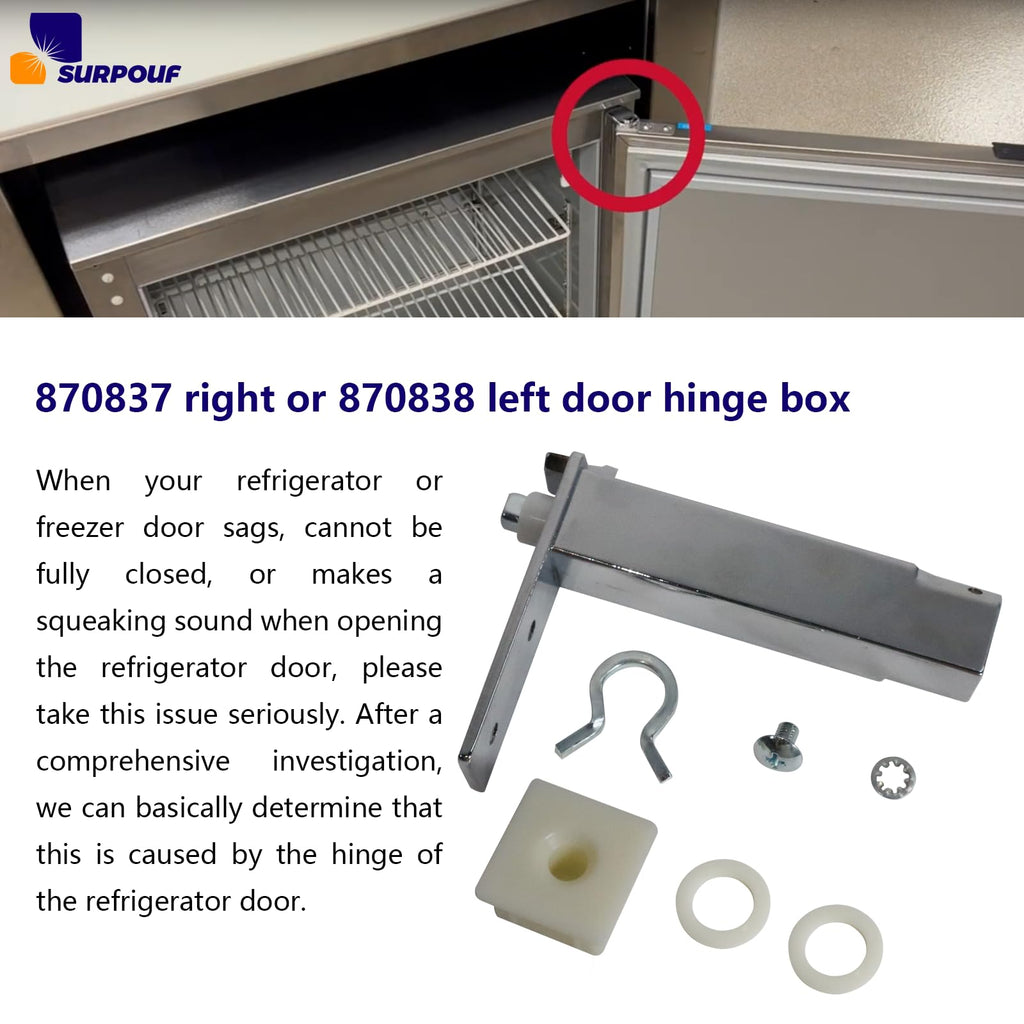 TOP Door Hinge Cartridge (4Pack) Fits for True Both (870837 Right & 870838 Left Side) ﻿